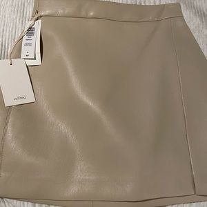 Wilfred tempest faux leather mini skirt size 00 (nwt) & pants slightly used